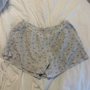 Gray Patterned Women's Sleep Shorts From Brandy Melville